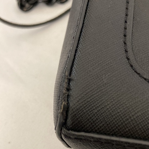 Rebecca Minkoff Black Saffiano Leather crossbody with Chain Strap - Picture 11 of 11